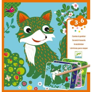 Djeco - 09093 Wydrapywanka dla maluchów ZWIERZĄTKA