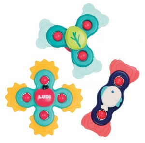 Ludi – Spinnery sensoryczne z przyssawkami - Zestaw 3 sztuk - 30095