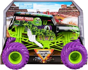 Monster Jam – Grvae Digger 1:24 neonowa zieleń - 6074256 