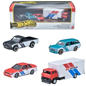 Hot Wheels Premium - Diorama - Zestaw pojazdów BRE Datsun 620 - GMH39 HRT52