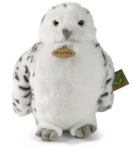 Rappa 242975 Maskotka Pluszowa Sowa Biała Puchacz Śnieżny z obrotową głową 28 cm 