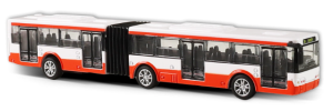 Rappa 243484 Autobus przegubowy czerwony 18 cm  