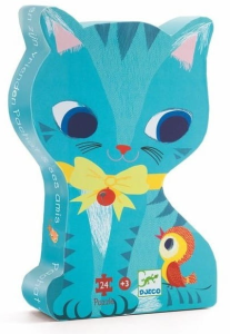 DJECO 07207 - Puzzle w pudełku 24 elementy - Kot Pachat