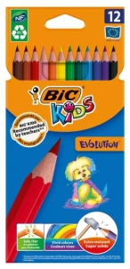 BIC – Kredki ołówkowe Kids Evolution – 12 kolorów – 0963