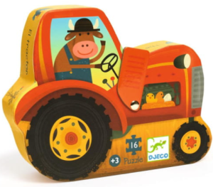 DJECO Puzzle w pudełku - 16 elementów  - Traktor 07275 
