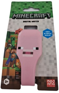 OUTLET Minecraft – Cyfrowy zegarek dla dzieci – Różowy WATC20- obtarta farba 