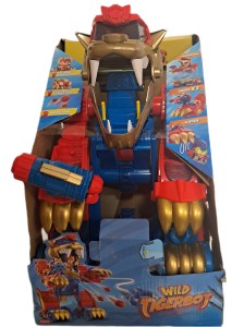 OUTLET Super Things – 12. seria Super Zings Mutant Battle – TigerBot 26434 - uszkodzone opakowanie + opadająca szczęka + brak małej figurki