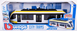 Bburago Tramwaj Żółty 19 cm 1:43 - 21056 