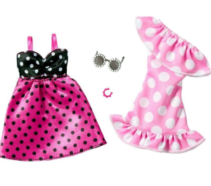 Barbie Ubranka w Kropki 2-pak z Modnymi Dodatkami - HYV04