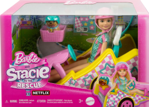 Barbie Stacie na ratunek Lalka Stacie + Gokart - HRM08