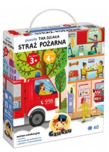 CzuCzu - Puzzle 40 elementów  - Tak działa straż pożarna - 493808