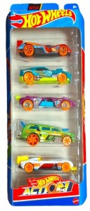 Hot Wheels HTV45 Pięciopak samochodzików - Hot Wheels Action