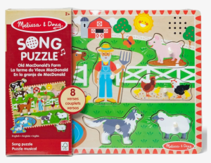 Melissa & Doug Drewniane puzzle dźwiękowe Farma - 00726