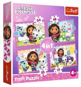 Trefl – Puzzle 4w1 – Przygody Gabi - 34620