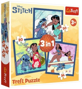 Trefl - Puzzle 3w1 - Czas ze Stitchem - 34896