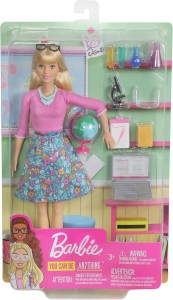 Barbie Lalka Nauczycielka z laptopem GJC23