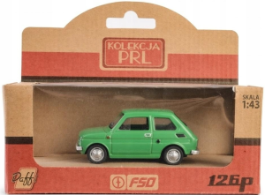 Daffi 15712 Kolekcja PRL Fiat 126p FSO Maluch Zielony 1:43 - K-571