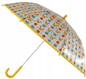 Pokemon Parasol transparentny Pikachu Bulbuzaur Squirtle Charmander - 03617