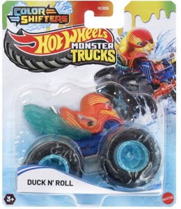 Hot Wheels – Monster Trucks – Zmieniający Kolor - Duck N'Roll  – HGX06  JDV92