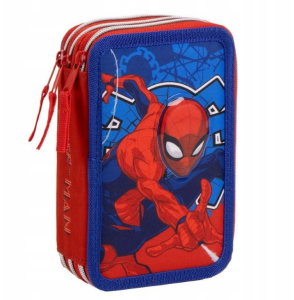 Spiderman- Potrójny piórnik z wyposażeniem - 3375 