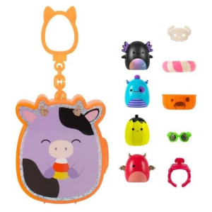 Squishmallows Halloween Zestaw Clip & Go – Brelok Krowa + Squish a longs - SQAL0306