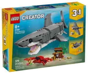Klocki LEGO Creator 3w1 31381 Groźny rekin i skrzynia ze skarbem