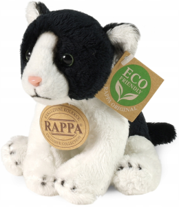Rappa 251847 Maskotka Kot czarno-biały 14 cm