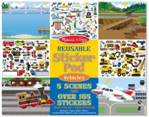  Melissa & Doug Naklejki Wielokrotnego Użytku Pojazdy 14199