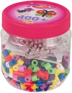 Koraliki Hama Maxi - Tuba z koralikami i podkładkami 400 szt. - Kwadrat i motyl 8791