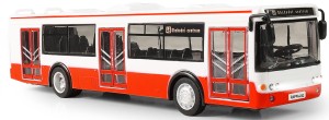Rappa 240650 Czeski autobus biało-czerwony 28 cm 