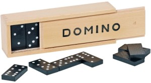 GOKI 15335 Klasyczna Drewniana Gra Domino