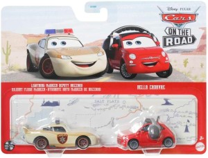 Cars Auta -  2pak Zygzak McQueen Deputy Hazard i Bella Cadavre 1:55 - HLH70