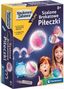 Clementoni - Naukowa Zabawa - Szalone brokatowe piłeczki - 50702