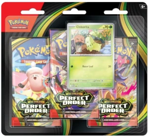 Pokemon TCG  Karty Pokemon - Zestaw 3 boostery + 1 promo karta Chikorita 6687