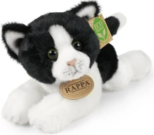 Rappa 203402 Maskotka czarno- biały kot 22 cm