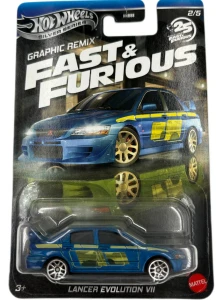 OUTLET Hot Wheels Graphic Remix Fast & Furious - Lancer Evolution VII - HNR88 JBY47