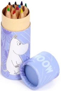 MUMINKI - Kredki w  niebieskiej tubie 12 kolorów - PCASE95