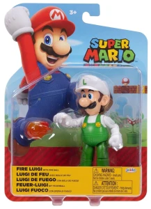 Super Mario - Figurka Luigi z ognistą kulą 430644
