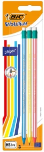 BIC – Zestaw trzech ołówków HB z gumką 3725