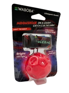 OUTLET Waboba Moonshine Moon Ball Bounceback Led - Czerwona Piłka na Smyczy - 2017607