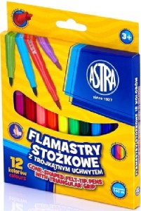 Astra - Flamastry stożkowe 12 kolorów - 0426