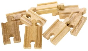 BigJigs - Zestaw 8 torów krótkich do kolejek drewnianych BJT104