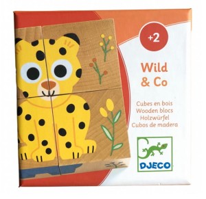 DJECO – Drewniane klocki 4el. – Mieszkańcy dżungli 01904