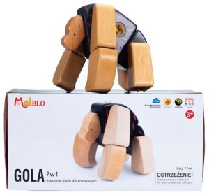 MALBLO – Drewniane klocki modułowe 7w1 – Gola 7744