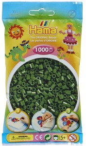 Koraliki Hama Midi 1000 Koralików 207-102 Kolor Zieleń Lasu