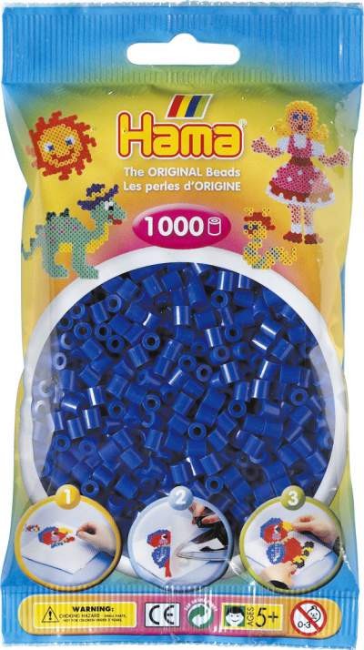 Koraliki Hama MIDI 1000 Koralików 207-08 Kolor Niebieski