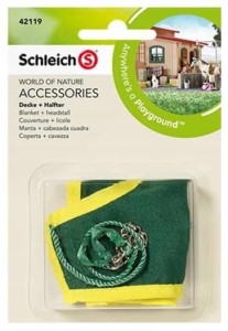 Schleich - Zestaw dla konia - Derka + kantar 42119