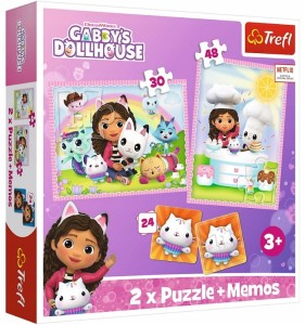 Trefl - Koci Domek Gabi - 2x Puzzle + Memory 93382