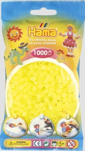 Koraliki Hama MIDI 1000 Koralików 207-34 Kolor Żółty Neonowy Transparentny