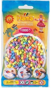 Koraliki Hama MIDI 1000 Koralików 207-50 Kolor MIX Pastelowy